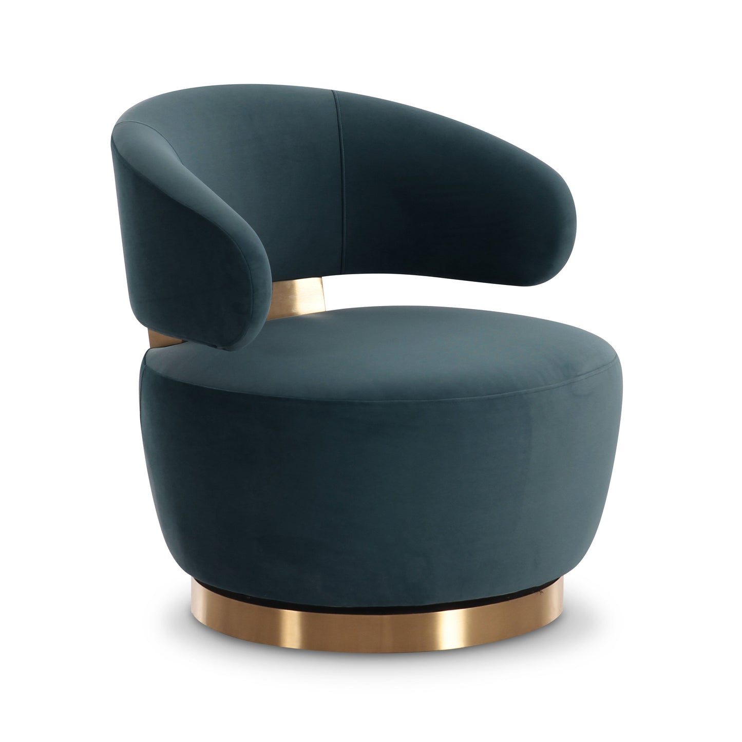 Austin Dark Teal Performance Velvet Swivel Accent Chair Dark Teal by Tov Furniture