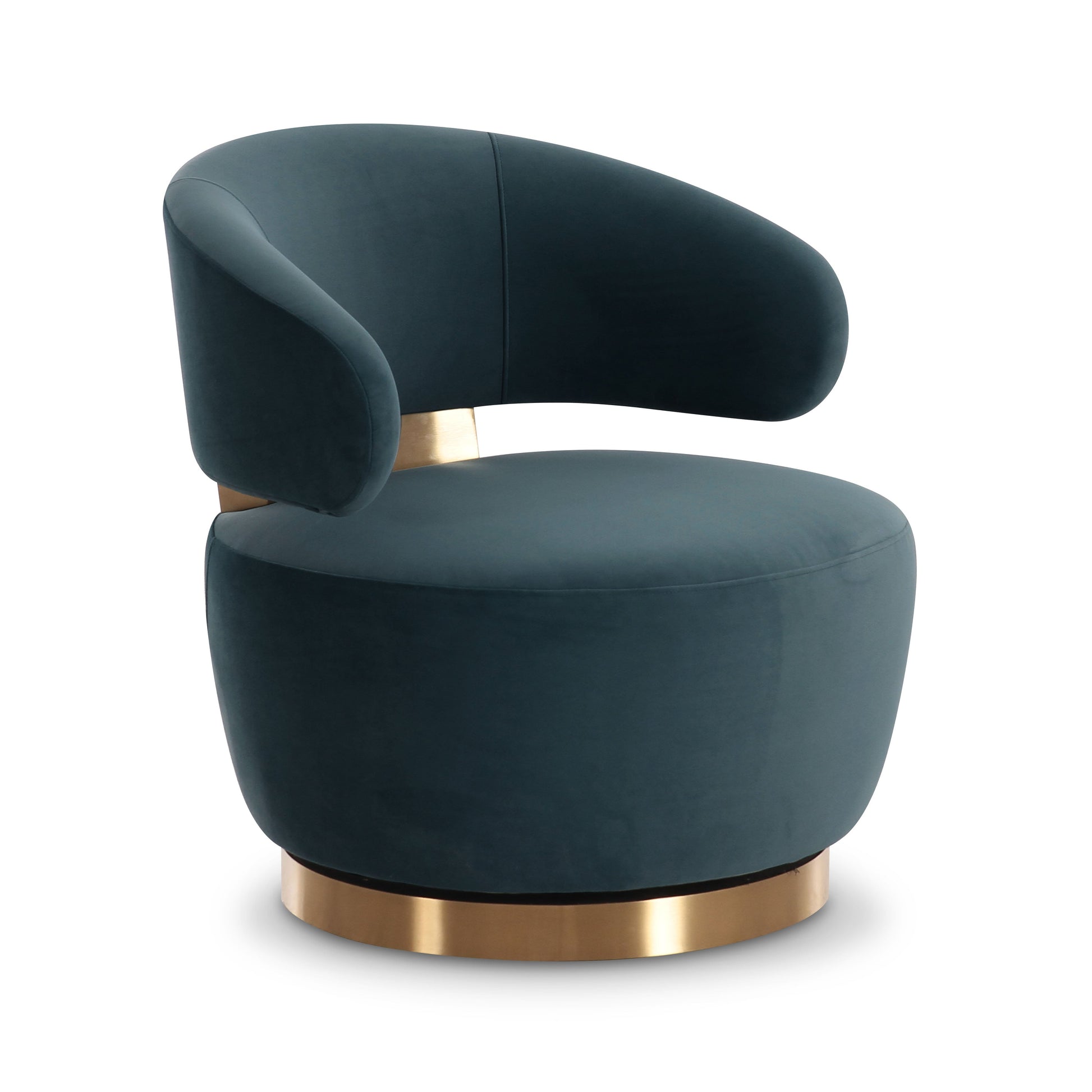 Austin Dark Teal Performance Velvet Swivel Accent Chair Dark Teal by Tov Furniture