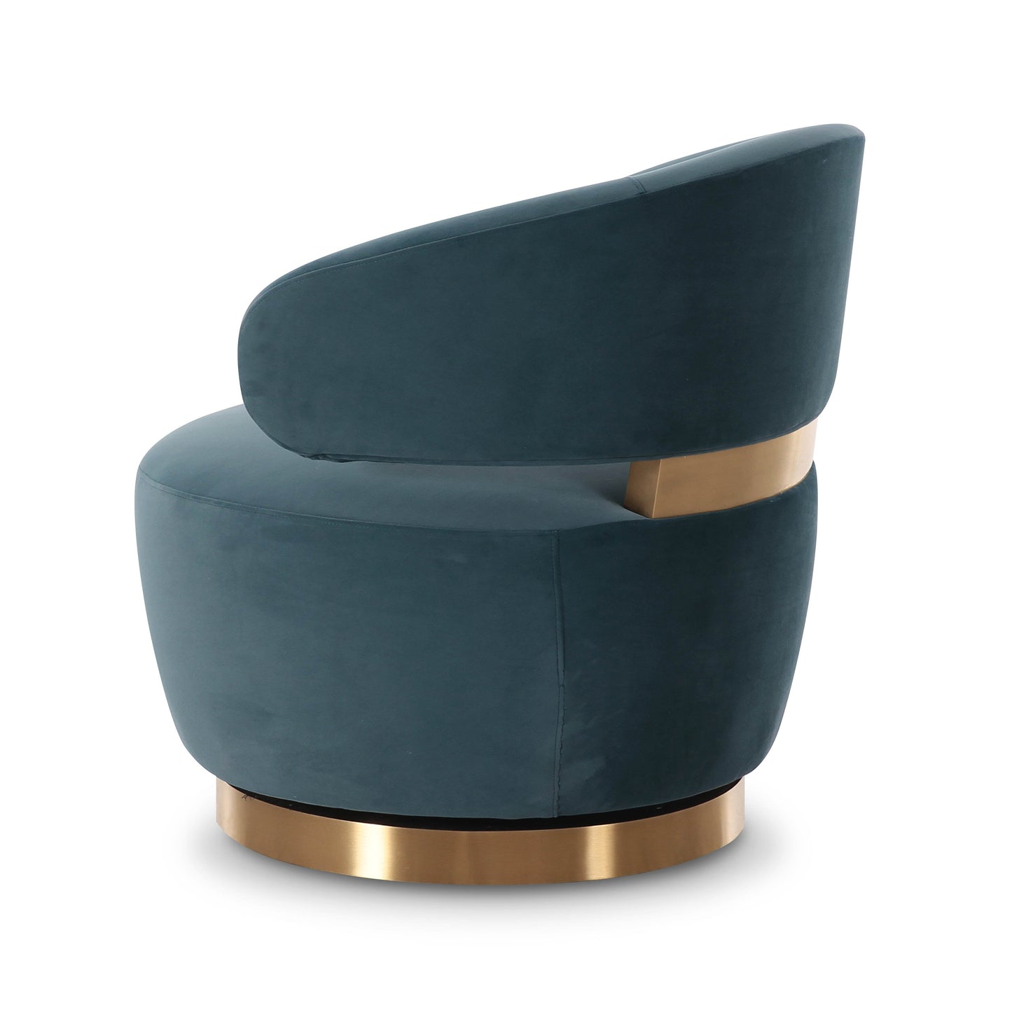 Austin Dark Teal Performance Velvet Swivel Accent Chair Dark Teal by Tov Furniture