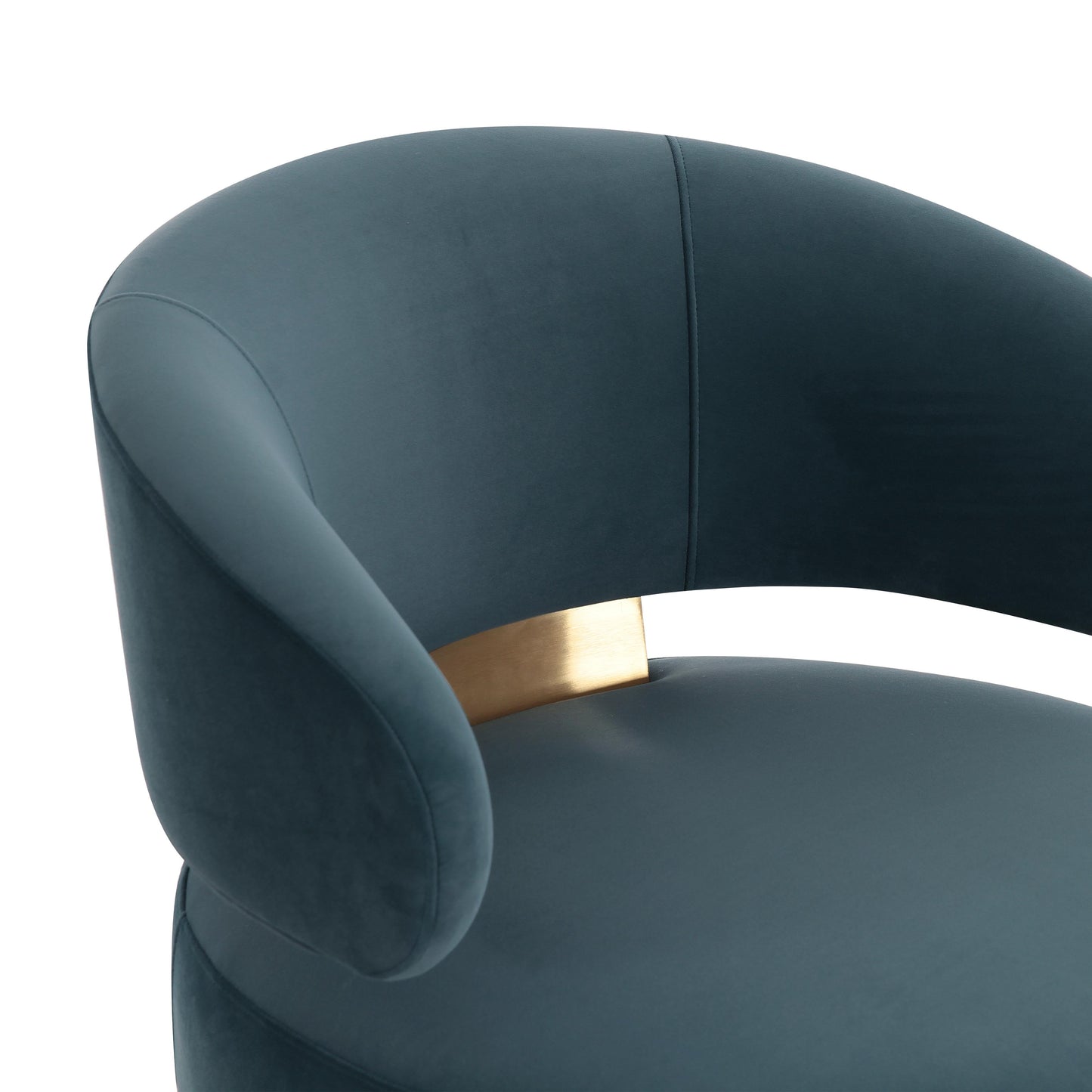Austin Dark Teal Performance Velvet Swivel Accent Chair Dark Teal by Tov Furniture