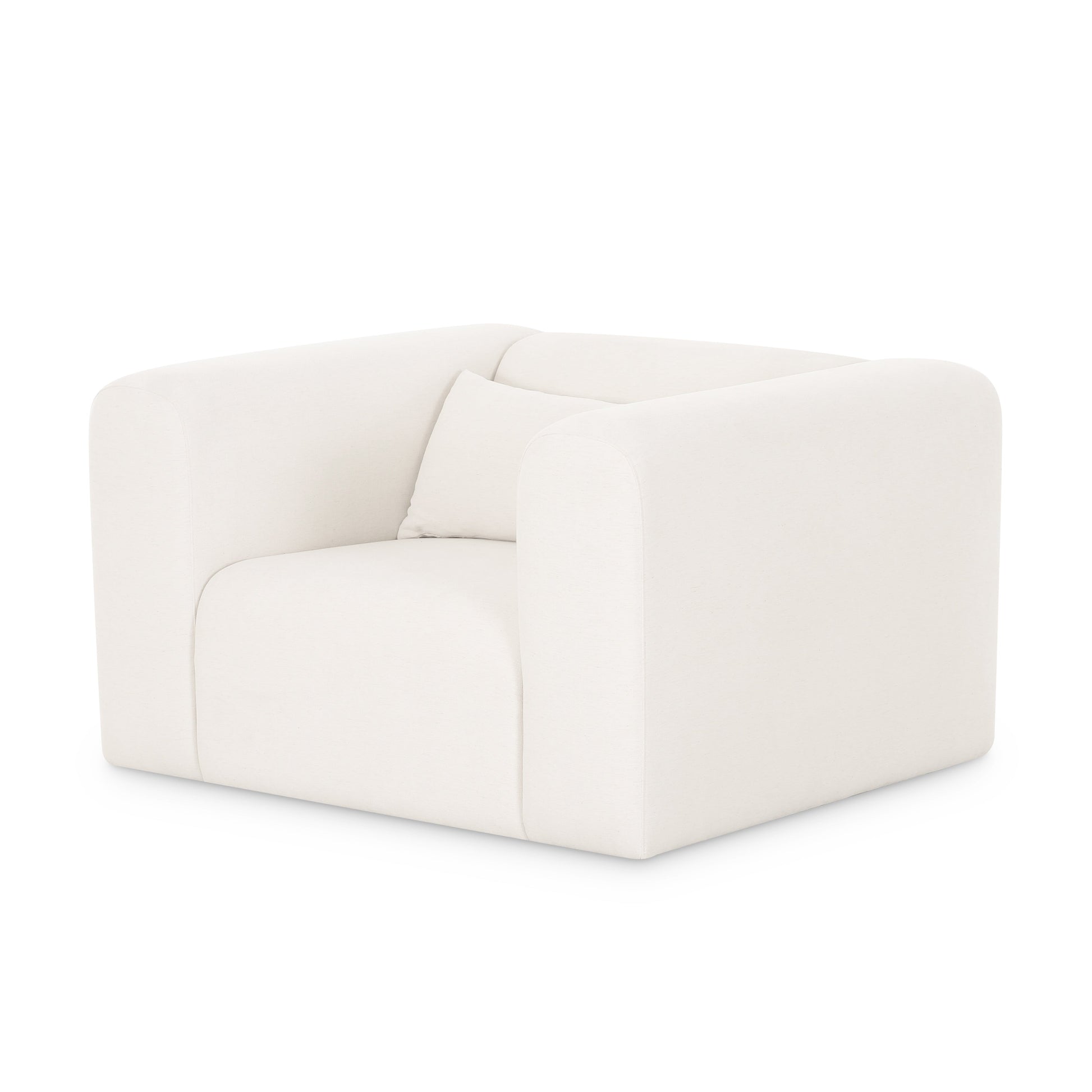 Tarra Cream Performance Chenille Armchair Cream by Tov Furniture