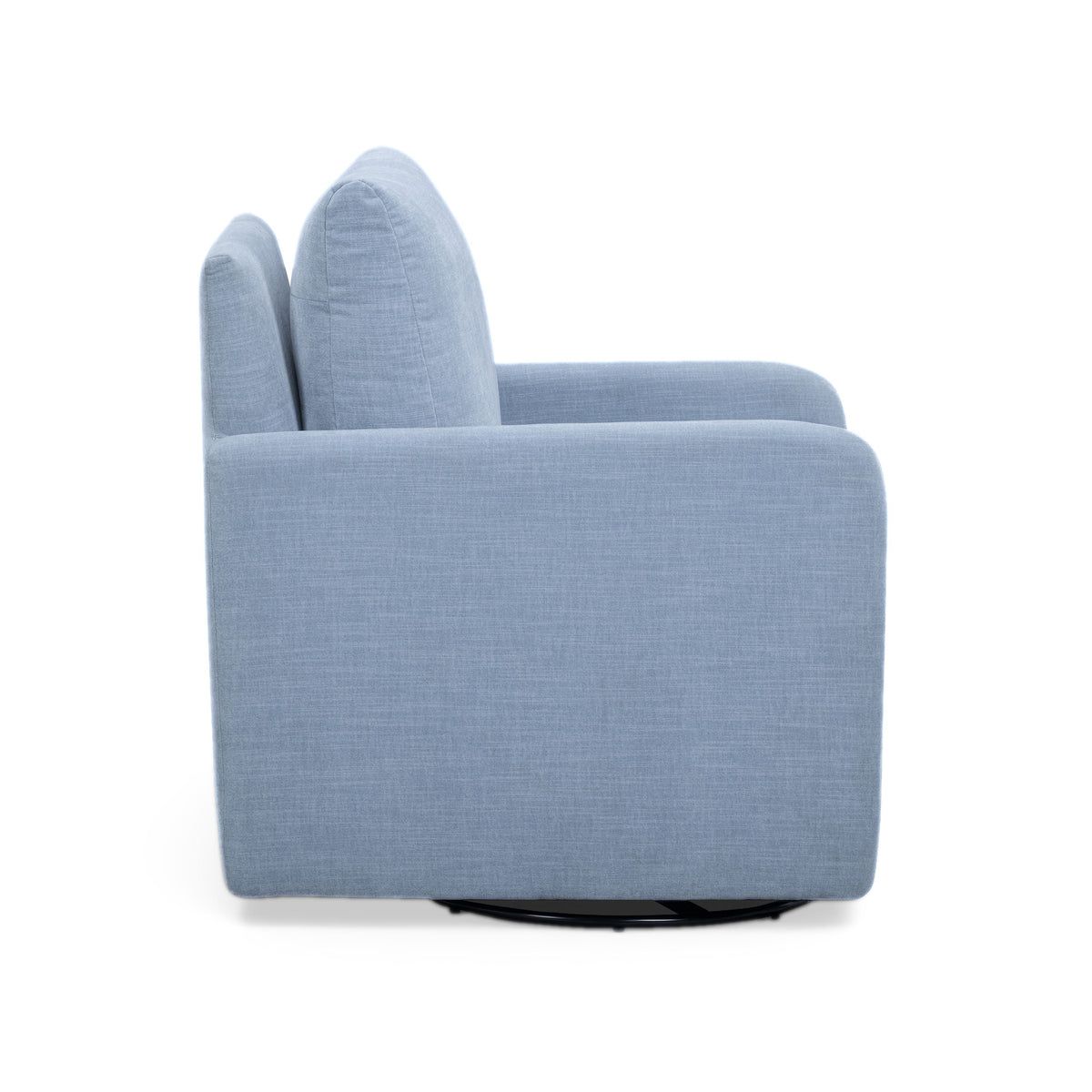 Nancy Chambray Blue Textured Velvet Nursing Chair by TOV Furniture – photo 5 of 8