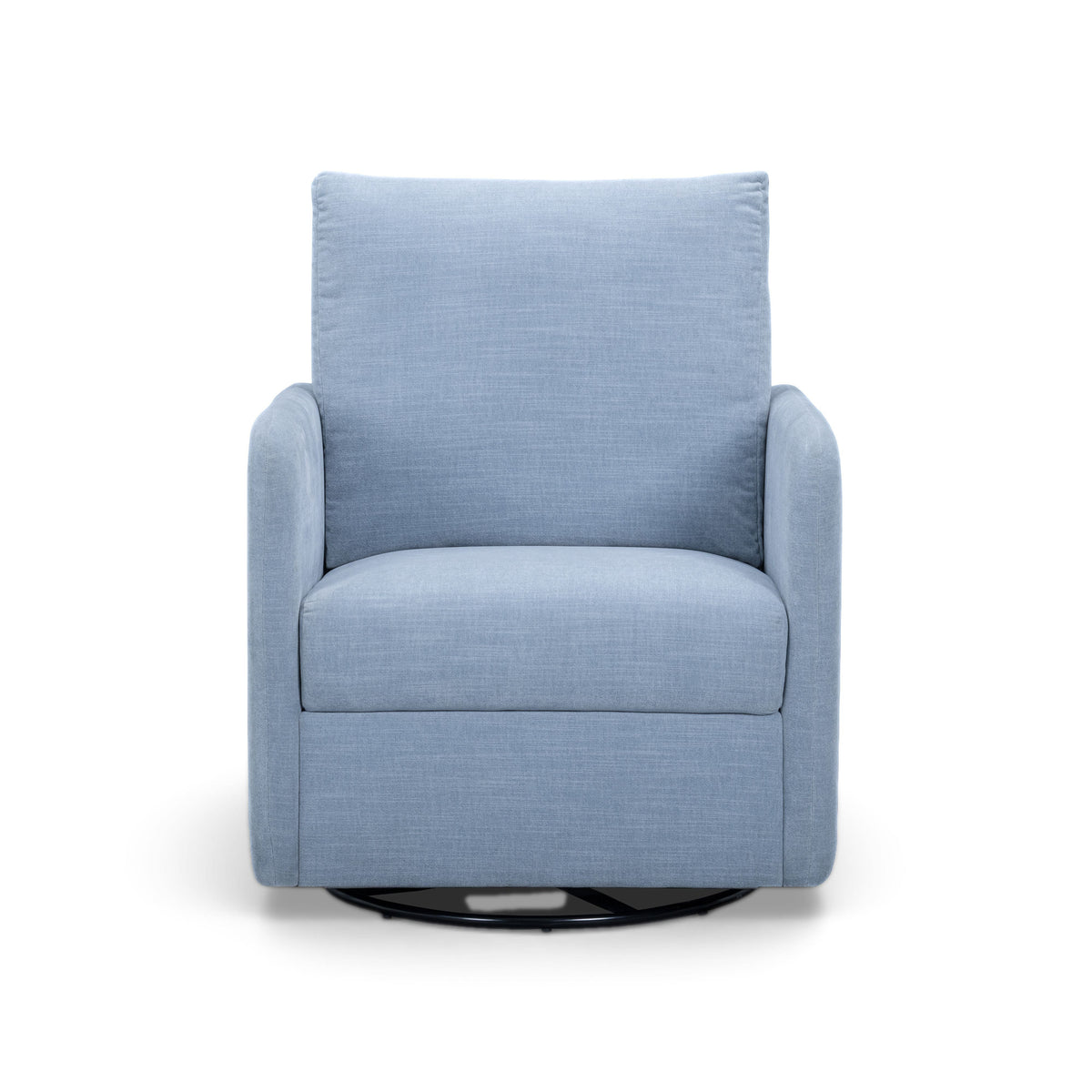 Nancy Chambray Blue Textured Velvet Nursing Chair by TOV Furniture – photo 3 of 8