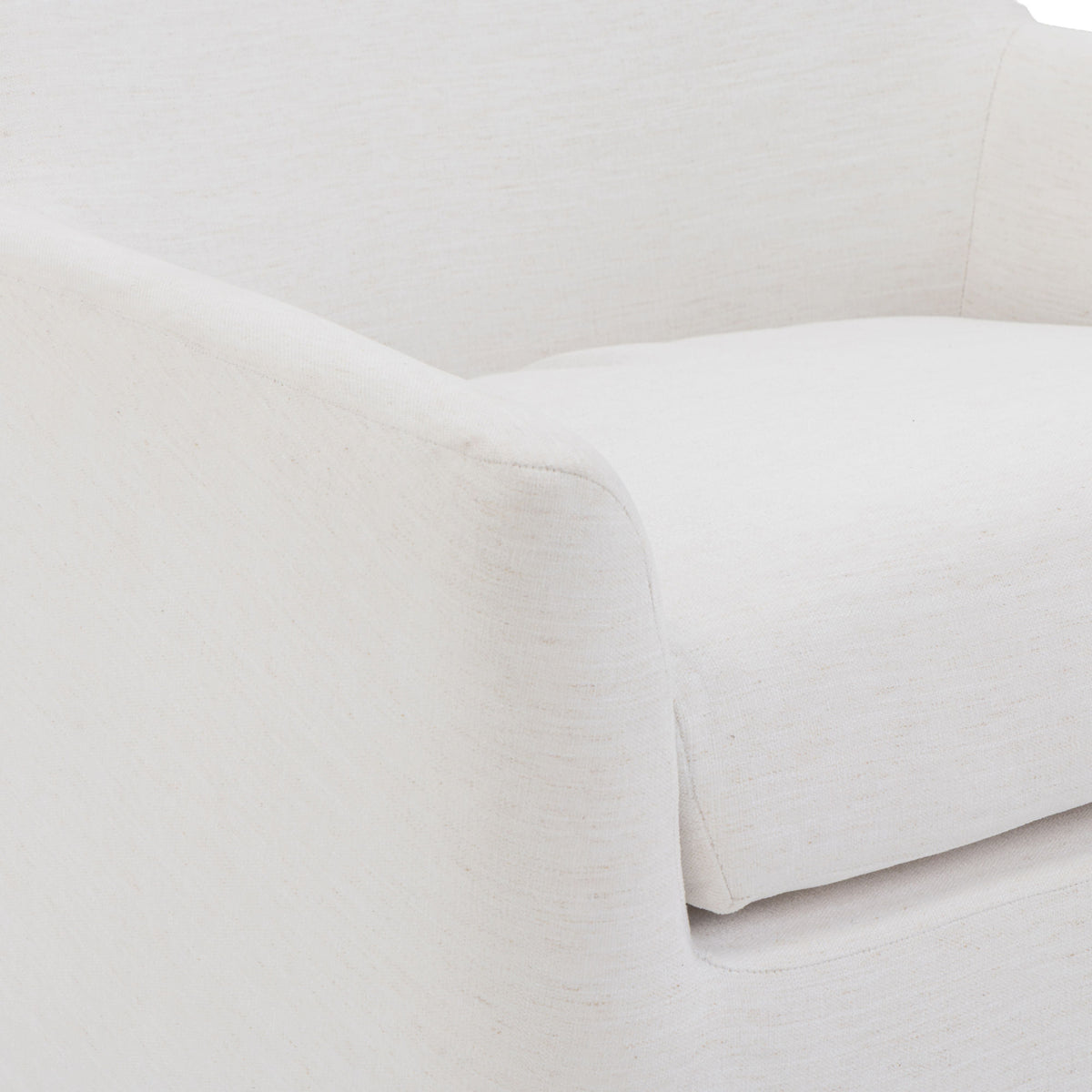 Mado Chalk Performance Linen Chenille Swivel Accent Chair by TOV Furniture – photo 5 of 7