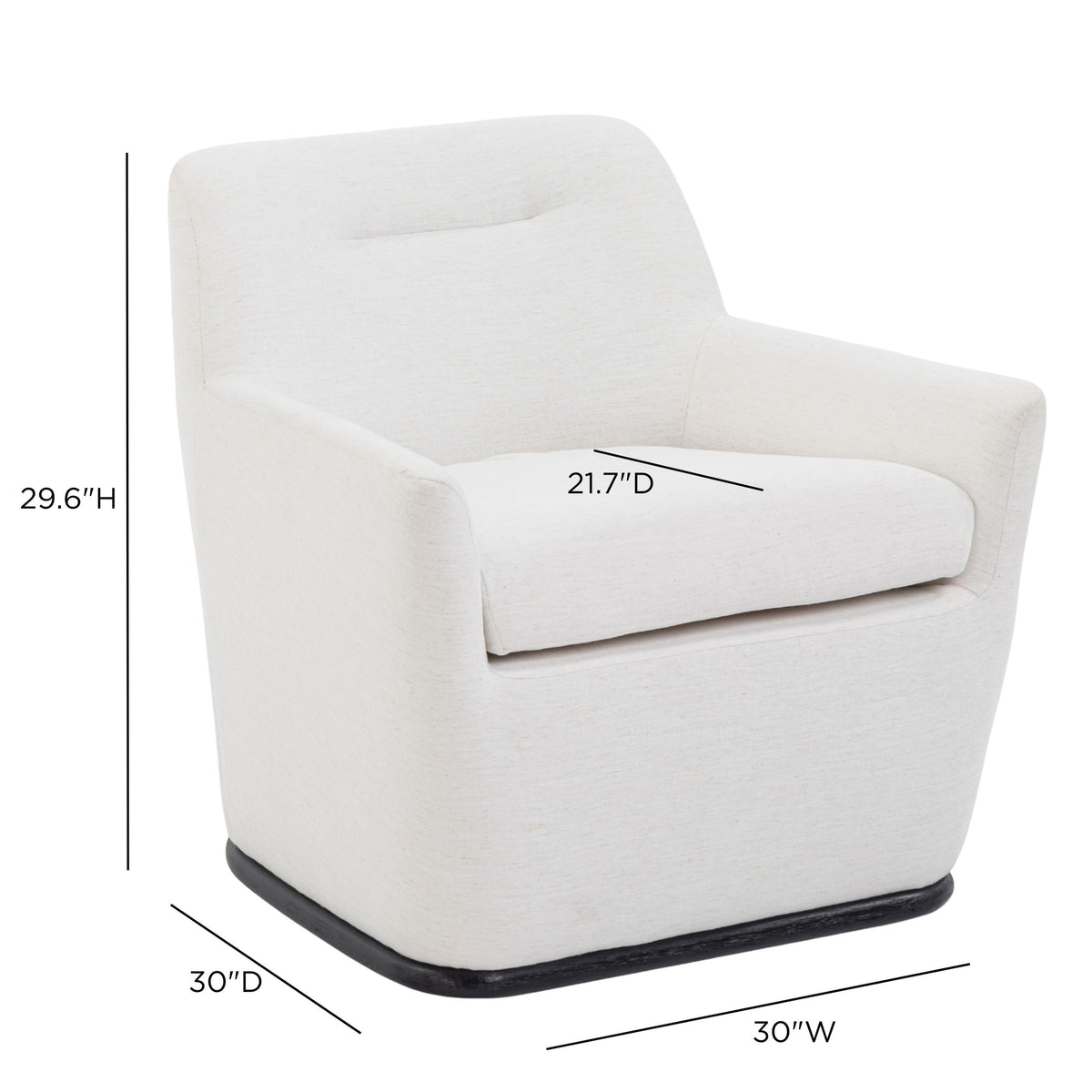 Mado Chalk Performance Linen Chenille Swivel Accent Chair by TOV Furniture – photo 7 of 7