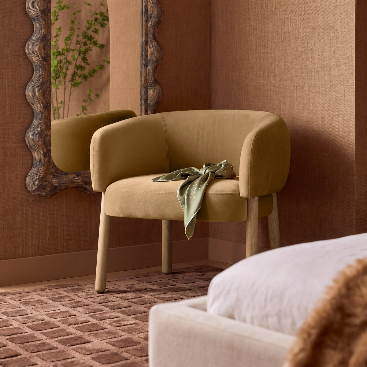 Foxy Camel Performance Velvet Accent Chair by TOV Furniture – photo 2 of 8