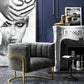 Magnolia Velvet Accent Chair With Gold Base by TOV S68190