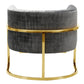 Magnolia Velvet Accent Chair With Gold Base by TOV S6151