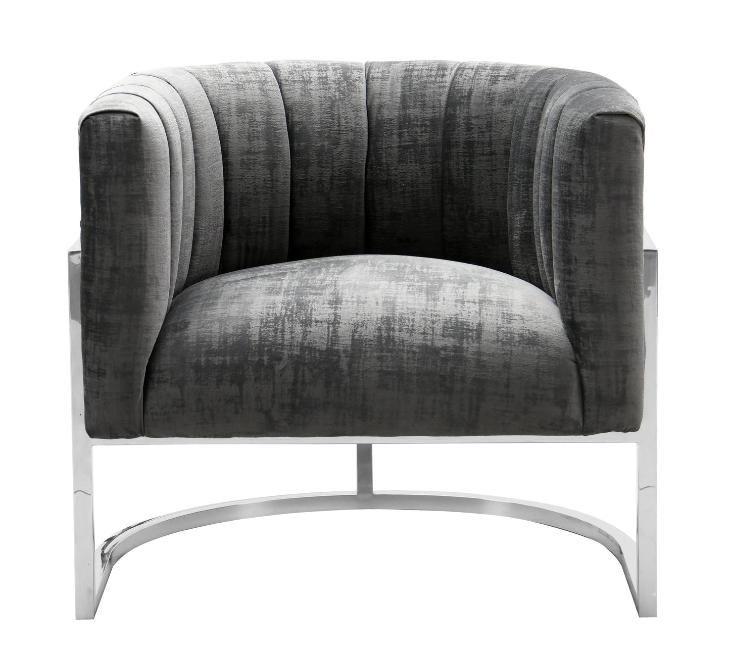 Magnolia Velvet Accent Chair With Silver Base by TOV S6152