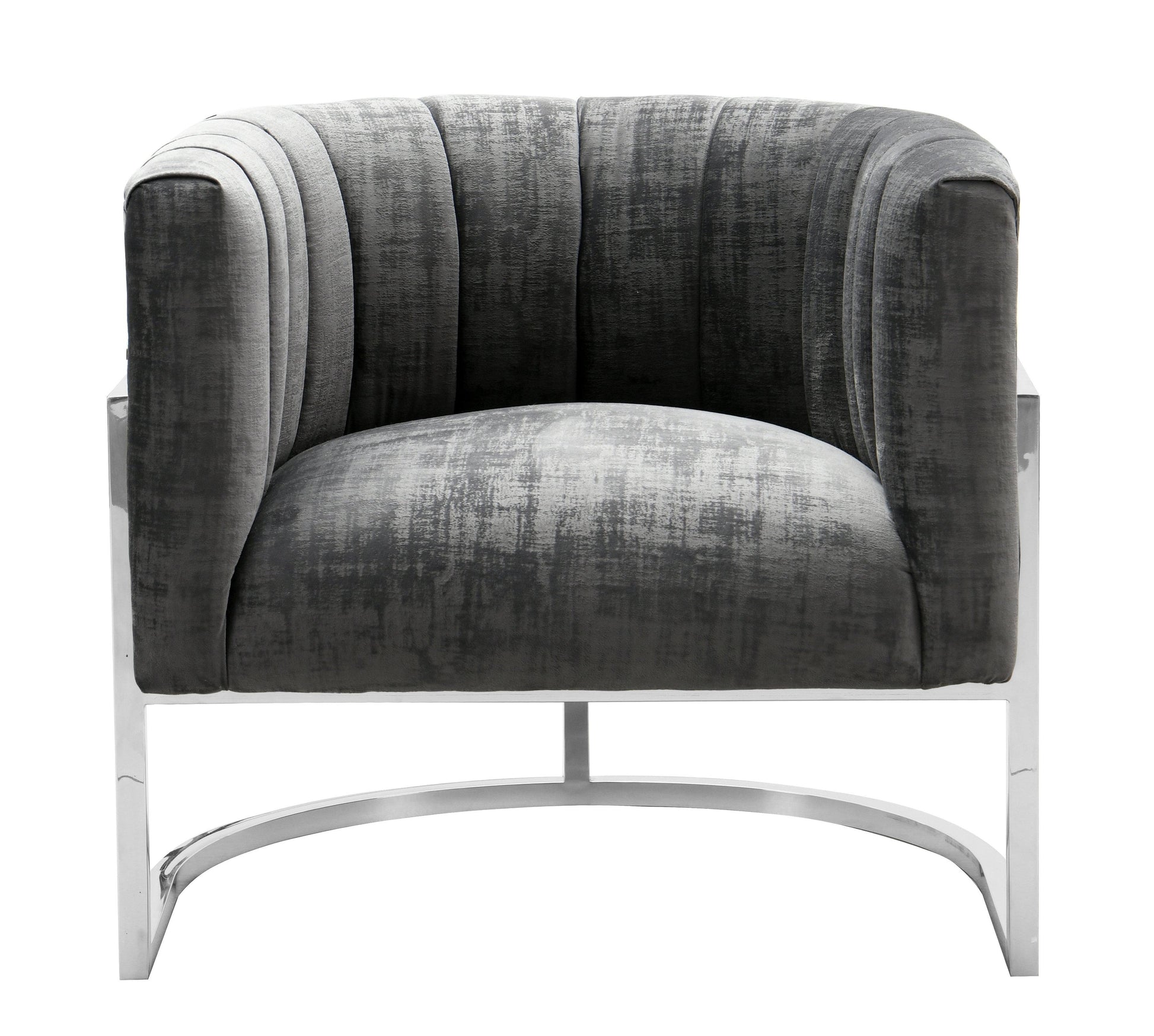 Magnolia Velvet Accent Chair With Silver Base by TOV S6152