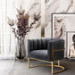 Magnolia Velvet Accent Chair With Gold Base by TOV S6151