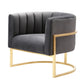 Magnolia Velvet Accent Chair With Gold Base by TOV S6151