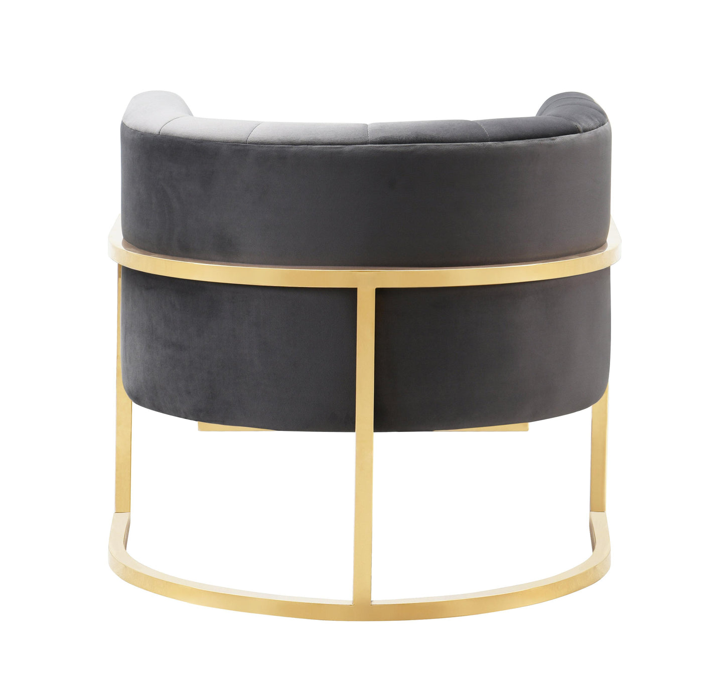 Magnolia Velvet Accent Chair With Gold Base by TOV S6427