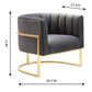 Magnolia Velvet Accent Chair With Gold Base by TOV S68190