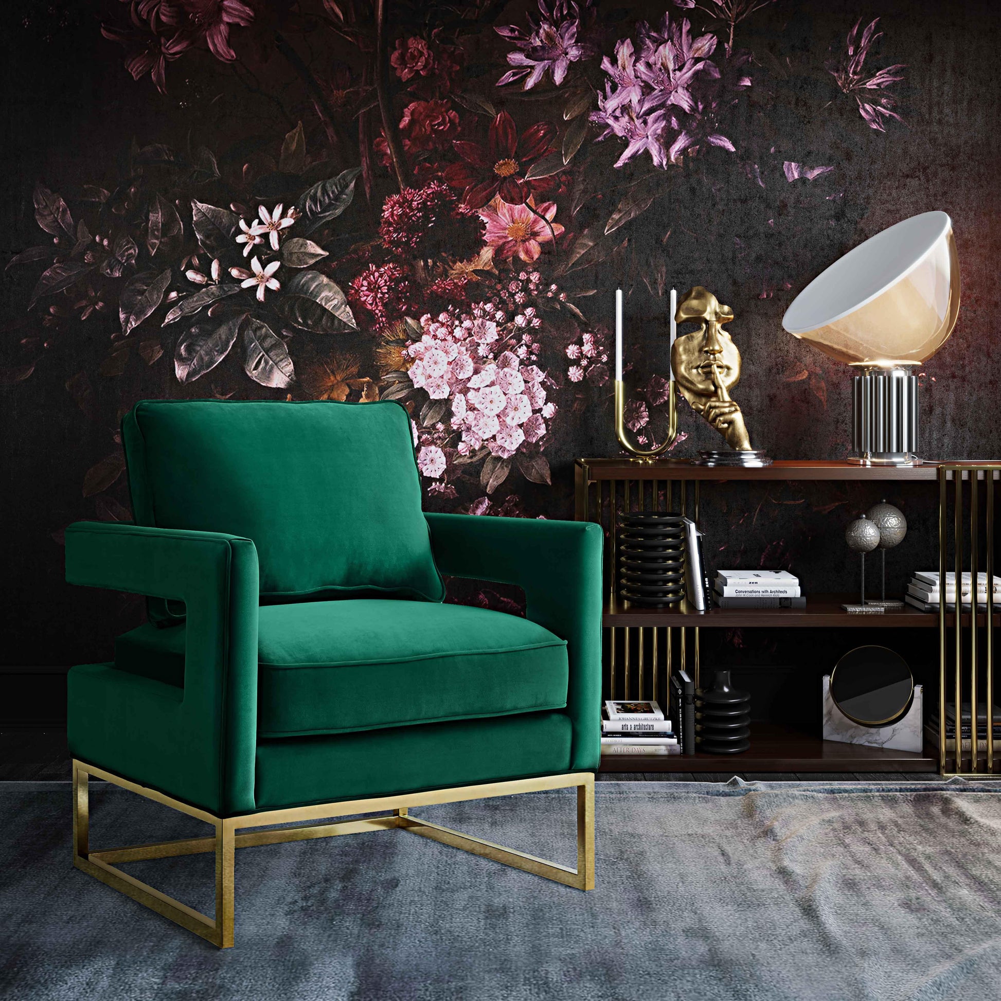 Avery Velvet Accent Chair by TOV A91