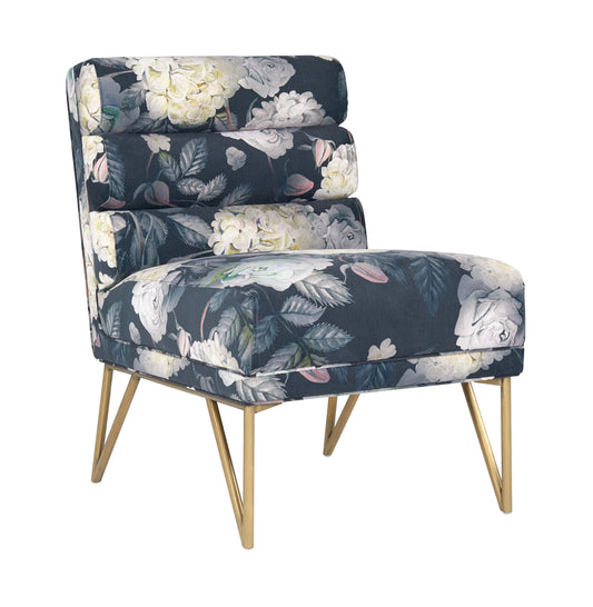 Kelly Floral Velvet Chair by TOV S6334