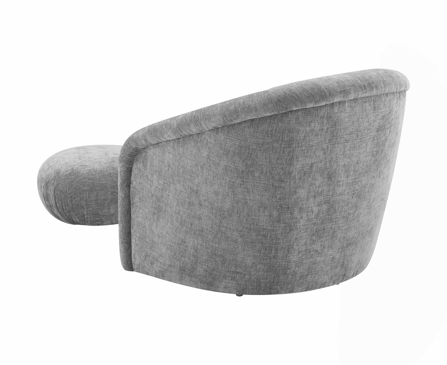 Boboli Velvet Chair and Ottoman Set Grey by Tov Furniture