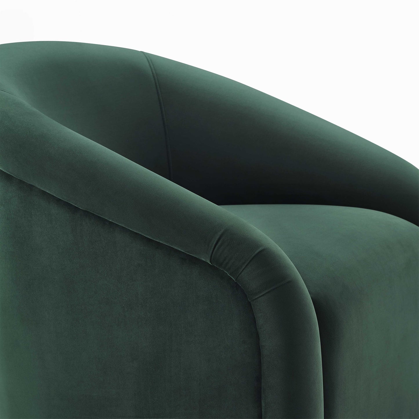 Boboli Velvet Chair and Ottoman Set Forest Green by Tov Furniture