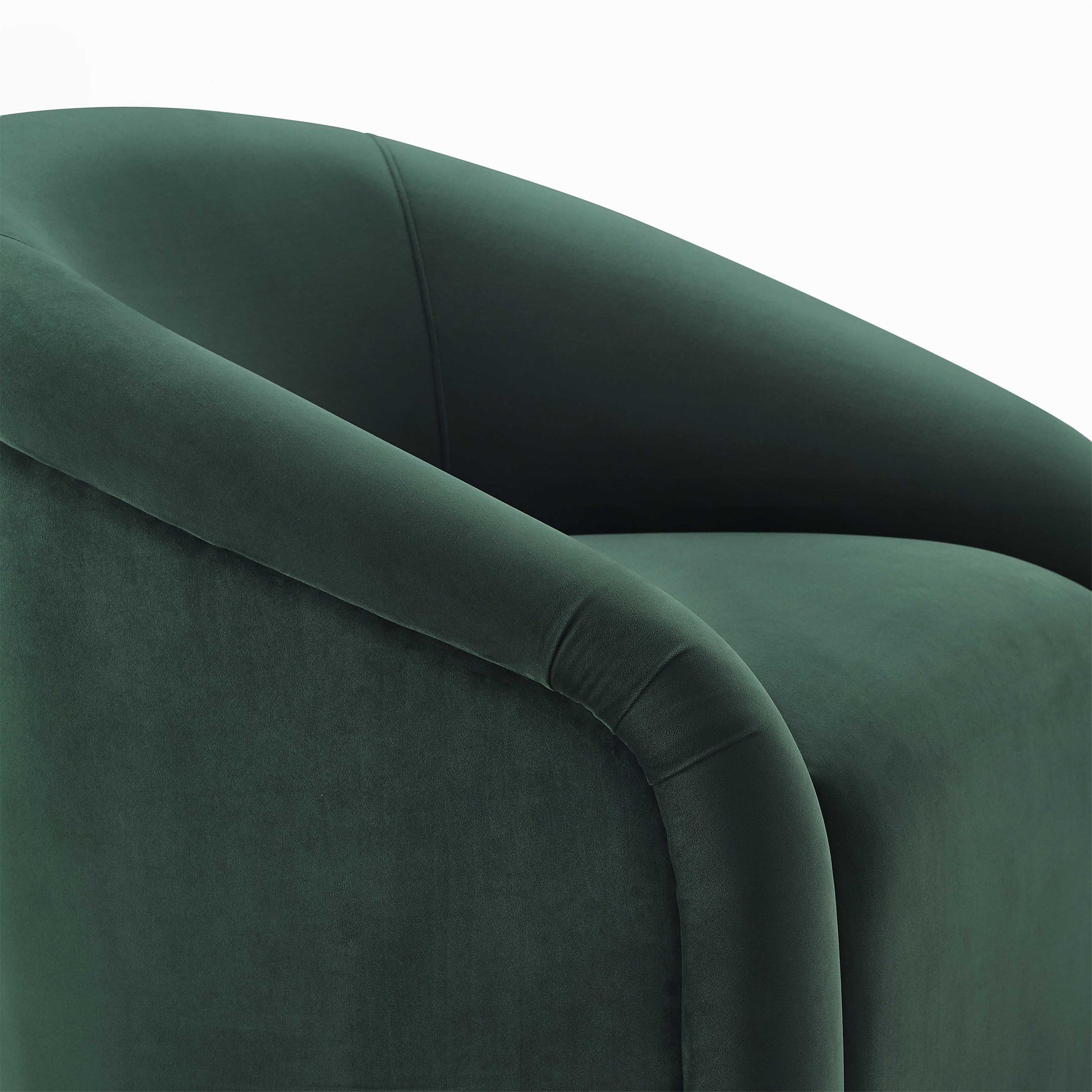 Boboli Velvet Chair and Ottoman Set Forest Green by Tov Furniture