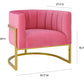 Magnolia Velvet Accent Chair With Gold Base by TOV S68190