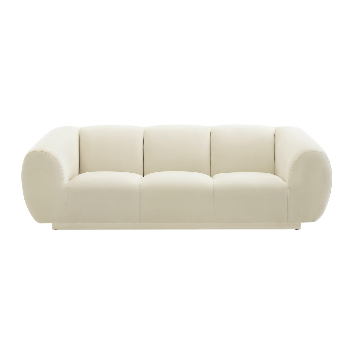 Emmet Cream Performance Velvet Sofa by TOV Furniture – photo 3 of 6