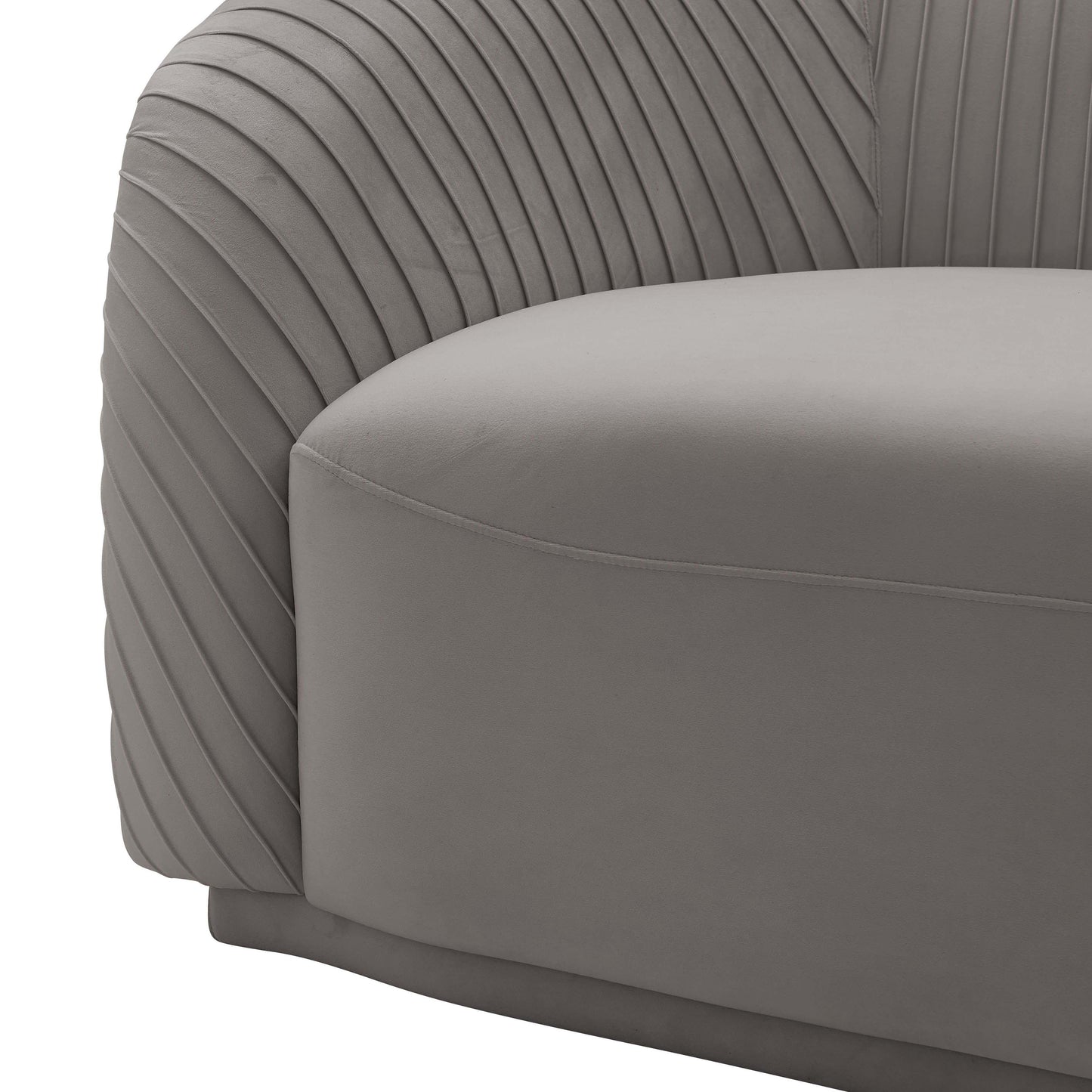 Yara 90 6 Pleated Velvet Sofa by TOV S6457