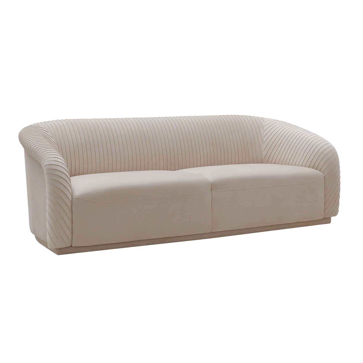 Yara 90 6 Pleated Velvet Sofa by TOV S6456
