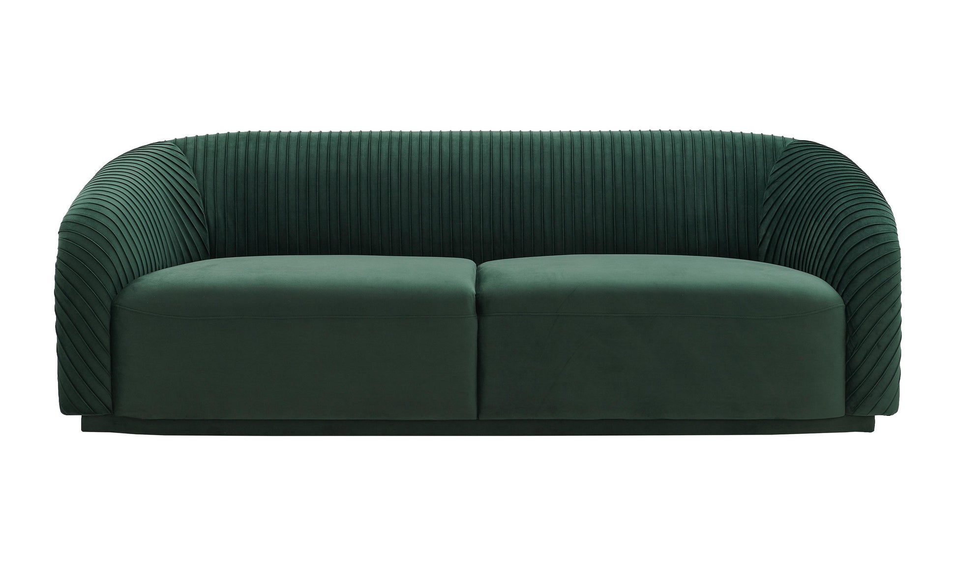 Yara 90 6 Pleated Velvet Sofa by TOV S6457