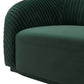 Yara 90 6 Pleated Velvet Sofa by TOV S6457