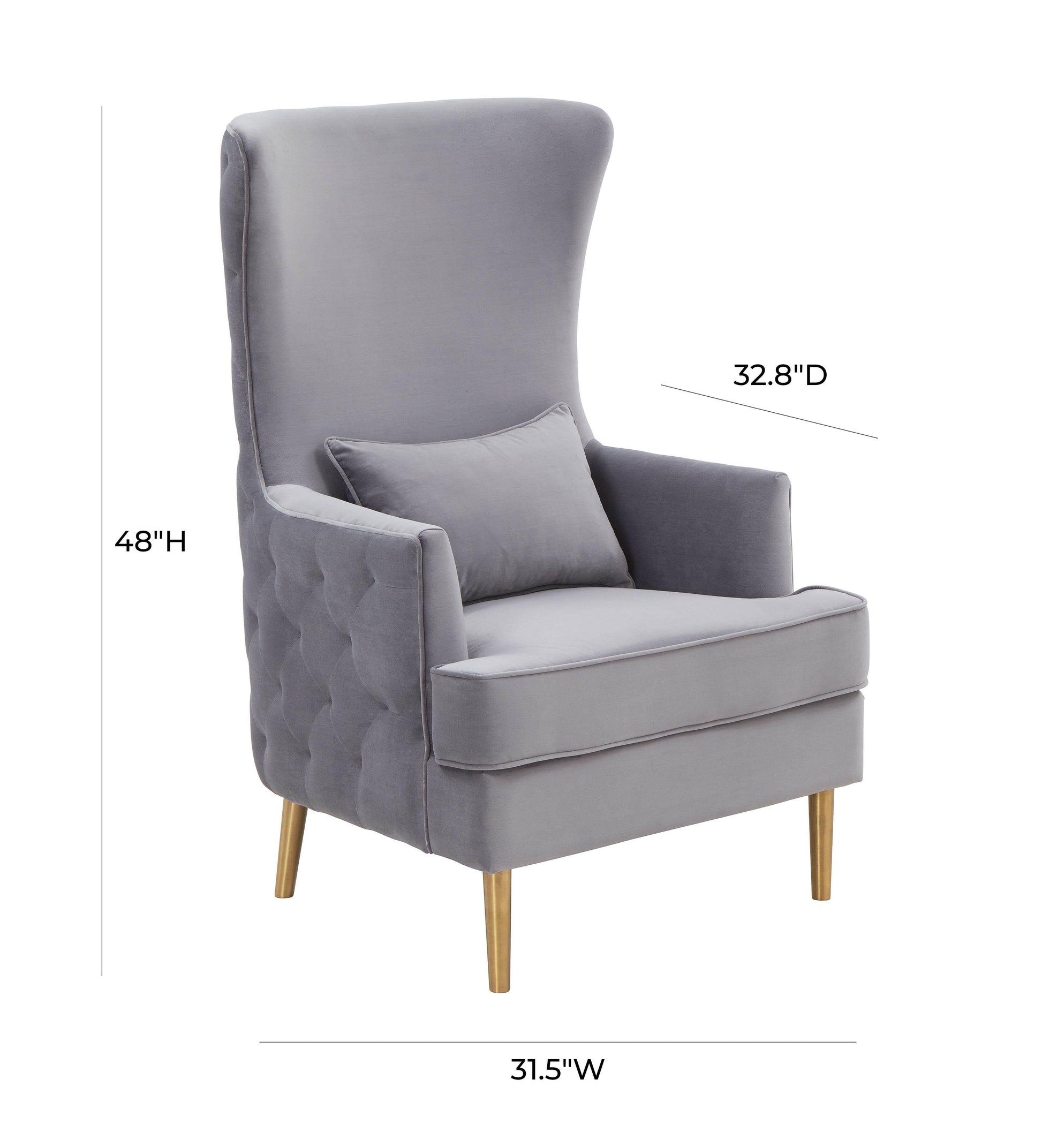Alina Tall Tufted Back Chair by TOV S6479