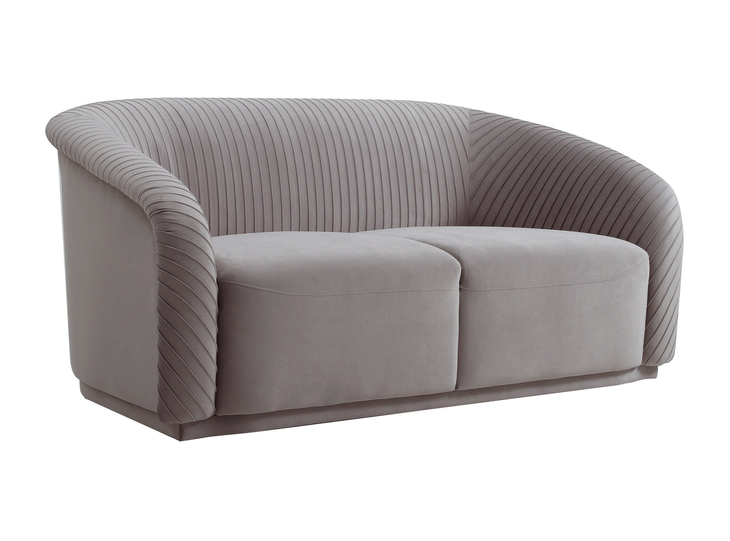 Yara 70 Pleated Velvet Loveseat by TOV S6484