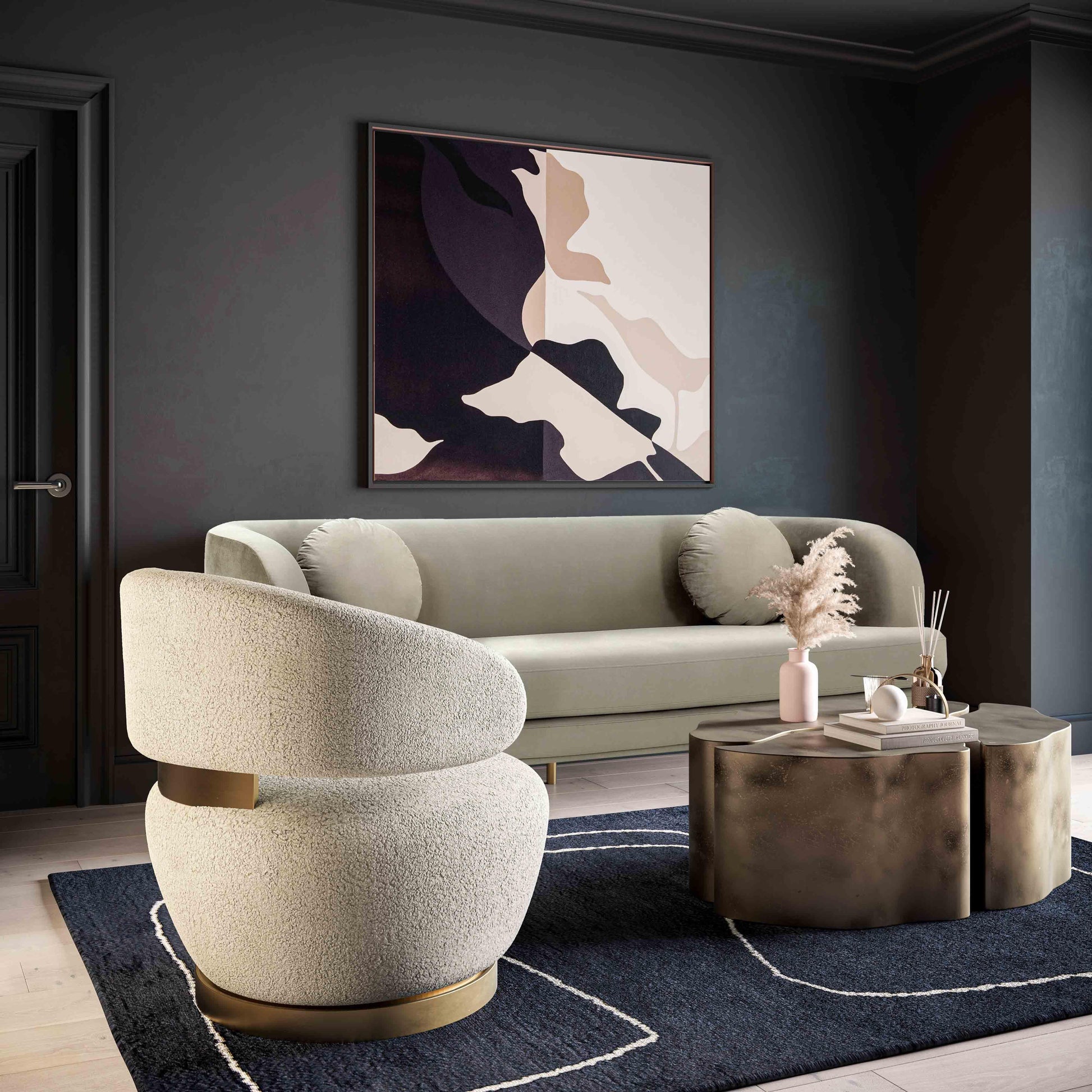 Austin Performance Fabric Swivel Accent Chair Beige by Tov Furniture