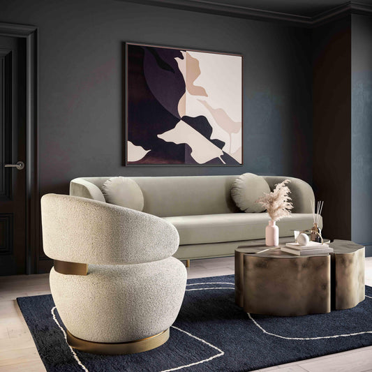 Austin Faux Shearling Swivel Accent Chair by TOV Furniture – photo 3 of 7