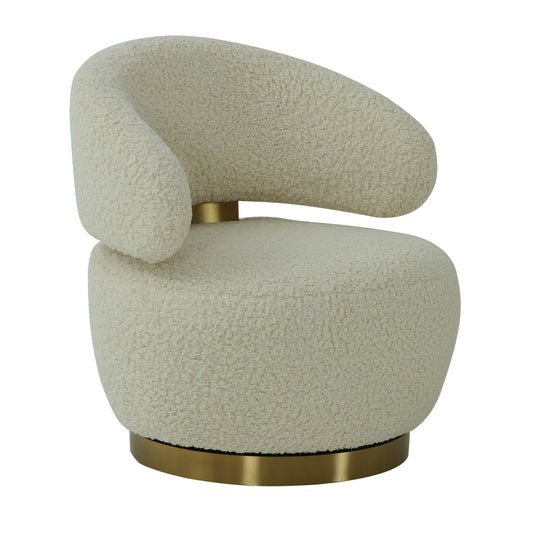 Austin Performance Fabric Swivel Accent Chair Beige by Tov Furniture