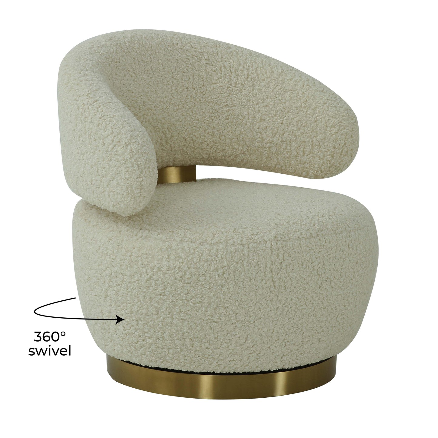 Austin Performance Fabric Swivel Accent Chair Beige by Tov Furniture