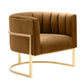 Magnolia Velvet Accent Chair With Gold Base by TOV S68190