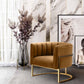 Magnolia Velvet Accent Chair With Gold Base by TOV A146