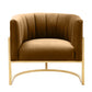 Magnolia Velvet Accent Chair With Gold Base by TOV A146