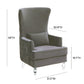 Aubree Velvet Chair With Acrylic Legs by TOV S68197