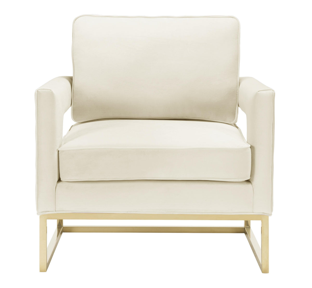 Avery Cream Performance Velvet Accent Chair by TOV Furniture – photo 3 of 7