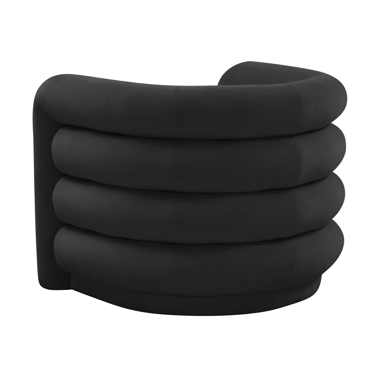 Curves Black Performance Velvet Lounge Chair by TOV Furniture – photo 3 of 6
