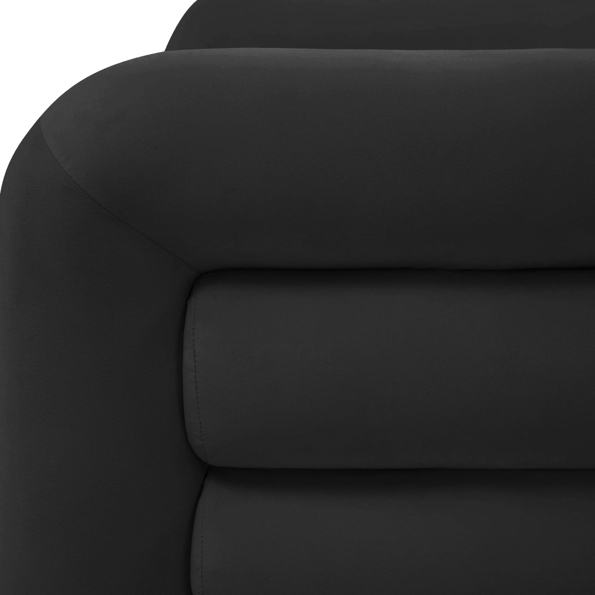 Curves Black Performance Velvet Lounge Chair by TOV Furniture – photo 5 of 6