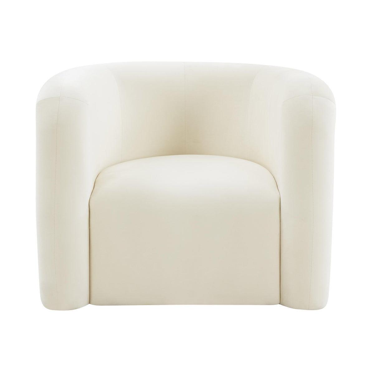 Curves Cream Performance Velvet Lounge Chair by TOV Furniture – photo 4 of 6