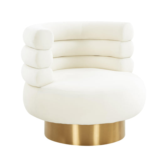 Naomi Velvet Swivel Chair by TOV S68236