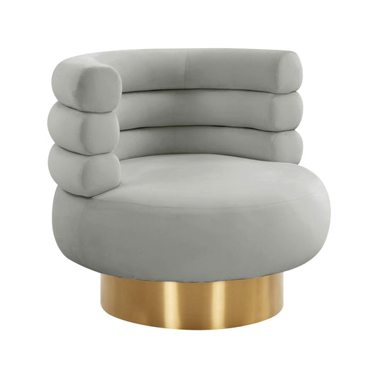 Naomi Velvet Swivel Chair by TOV S68237
