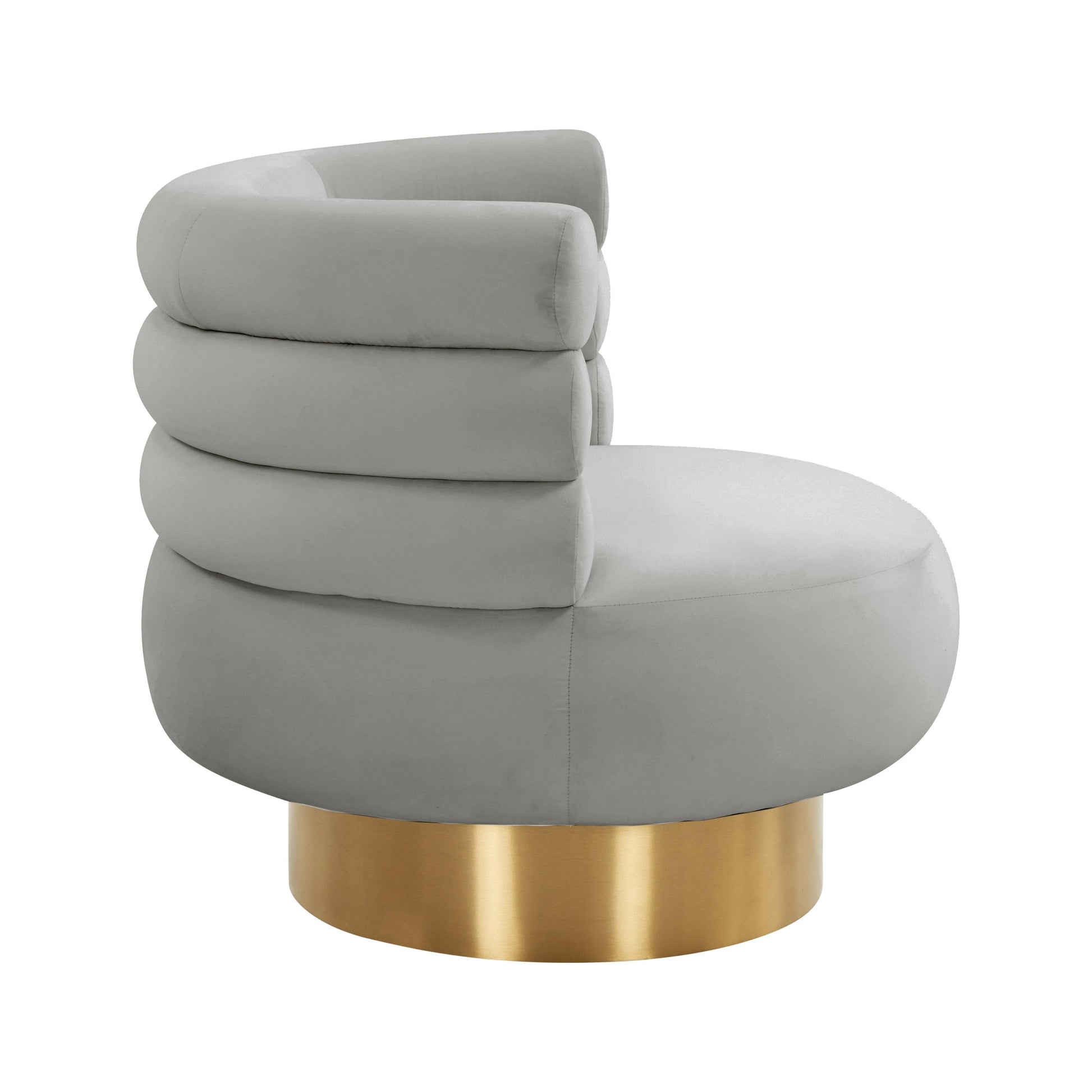 Naomi Velvet Swivel Chair by TOV S68238