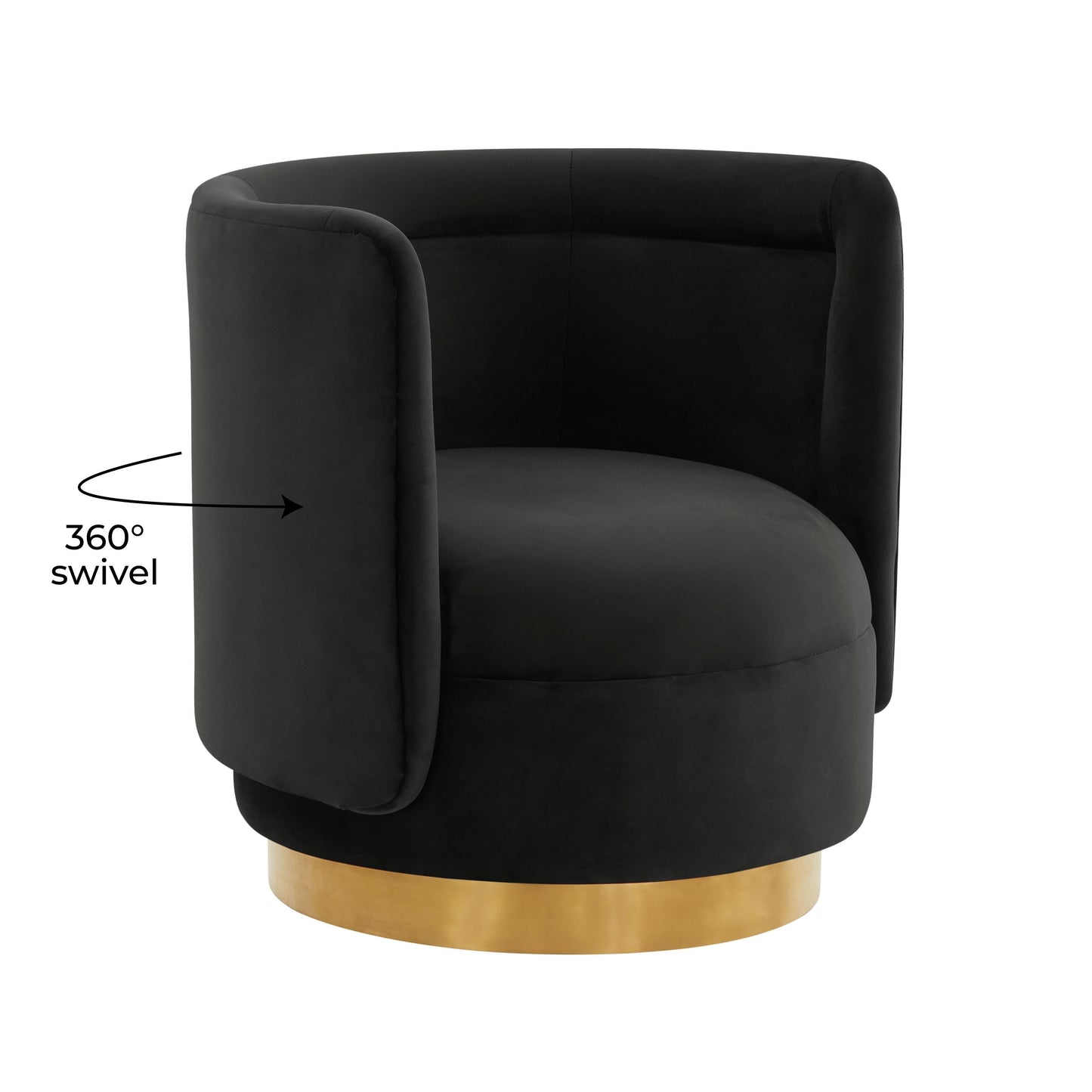 Remy Velvet Swivel Chair by TOV S68262