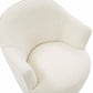 Skyla Cream Performance Boucle Swivel Accent Chair Cream by Tov Furniture