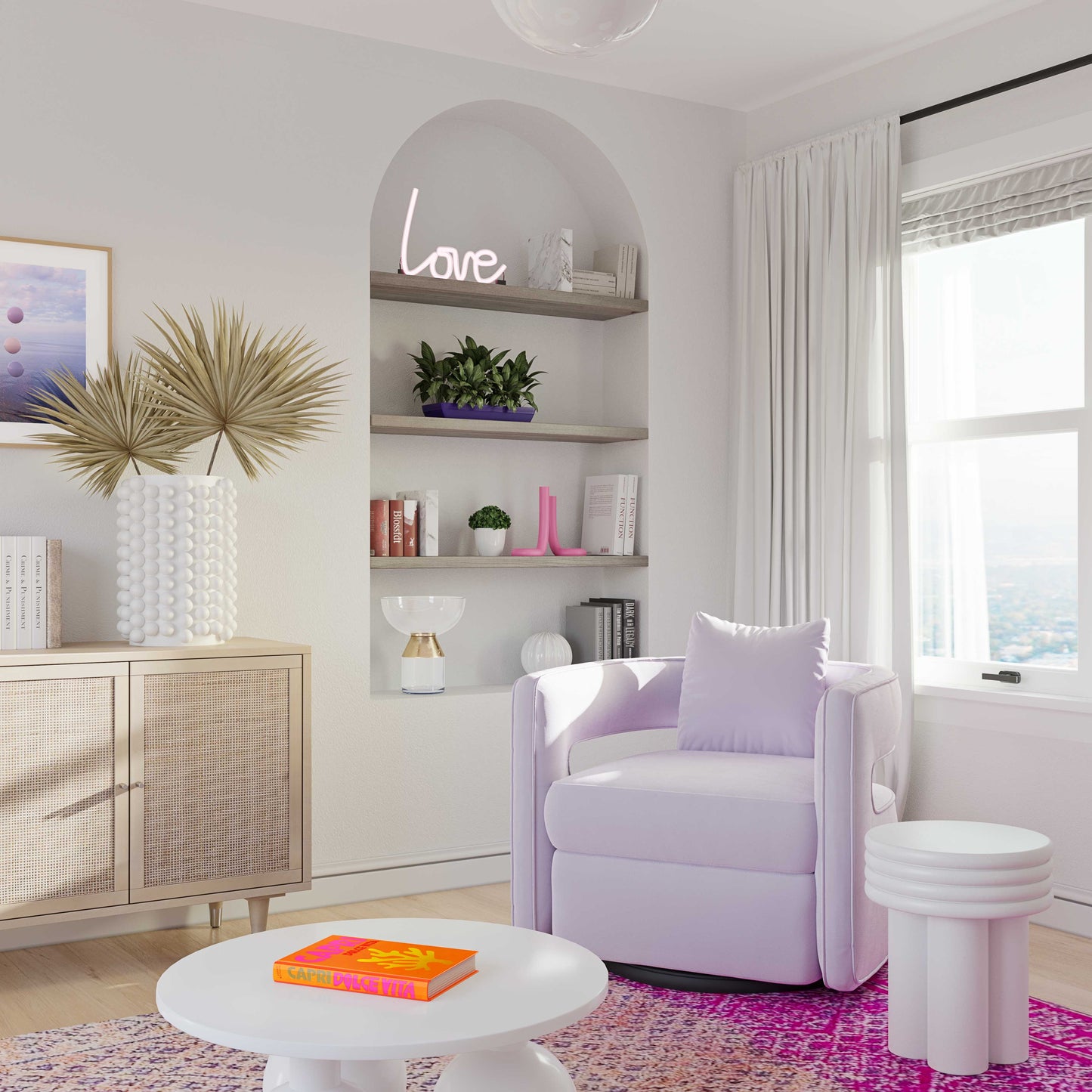 Kennedy Velvet Swivel Accent Chair by TOV L6125