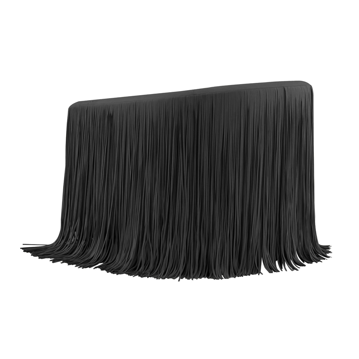 Shag Me Black Performance Vegan Leather Swivel Accent Chair by TOV Furniture – photo 5 of 6